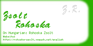 zsolt rohoska business card